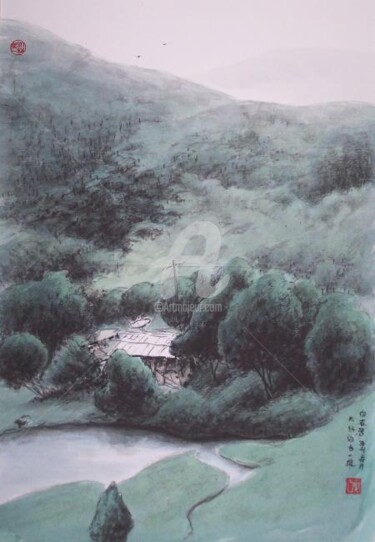 Yi-Xiong Gu Ink painting“countryside”